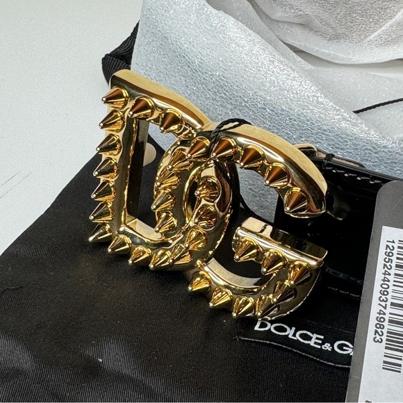 Dolce & Gabbana Black Polished Belt - Size 90 - Picture 2 of 5